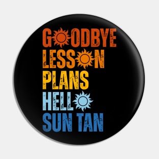 Goodbye Lesson Plans Hello Sun Tan Pin