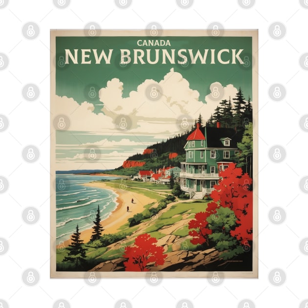 New Brunswick Canada Vintage Poster Tourism by TravelersGems