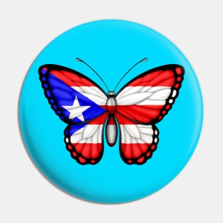 Puerto Rican Flag Butterfly Pin