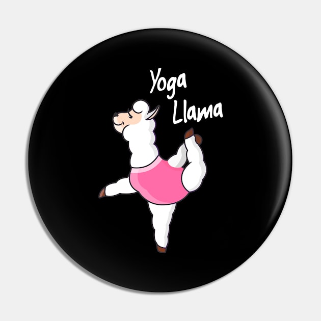 Yoga Llama Funny Meditation Yogi Gift Pin by Foxxy Merch