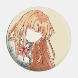 MAHIRU SHIINA WATERCOLOR ART ANIME PEEKER PORTRAIT FROM THE ANGEL NEXT DOOR SPOILS ME ROTTEN OR OTONARI NO TENSHI-SAMA NI ITSUNOMANIKA DAME NINGEN NI SARETEITA KEN Pin