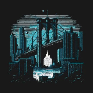 Brooklyn Bridge Pixel Art T-Shirt