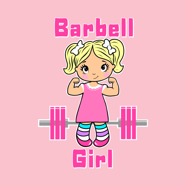 Barbell Girl, fitness girl, gym girl by TimAddisonArt