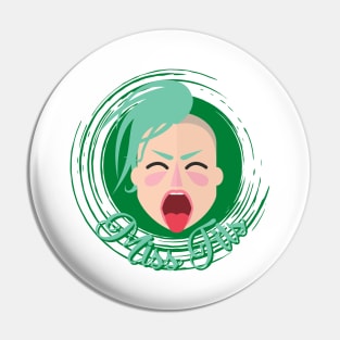 Miss Fits Misfits Funny Angry Woman Design Pin