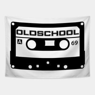 OLDSCHOOL CASSETTE TAPE BIRTHDAY GIFT SHIRT BLACK 69 Tapestry