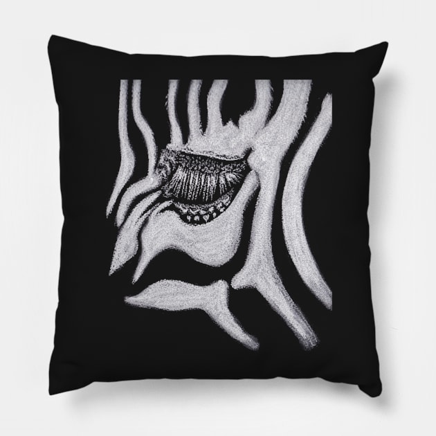 Eye of The Zebra Pillow by MagsWilliamson