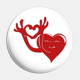 valentines day funny heart cartoon Pin