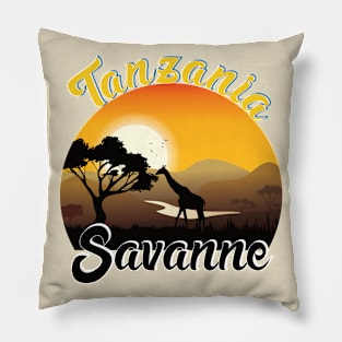 Tanzania Savanne with cool animals Pillow