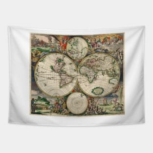 World map from 1689 Tapestry