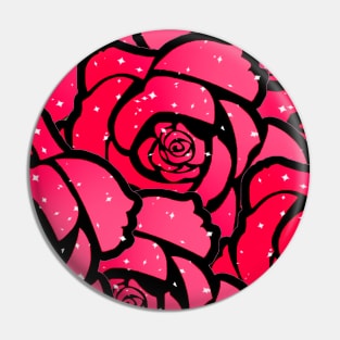 Spring Bloom of Bright Roses Pin