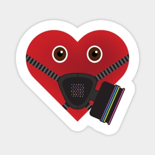 Masked Heart - Half Respirator Magnet