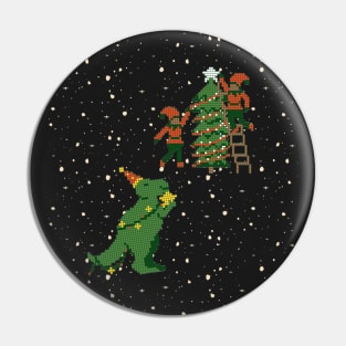 T- rex christmas tree star topper Pin