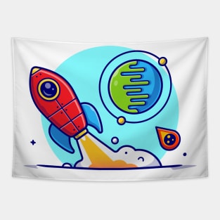 space rocket Tapestry