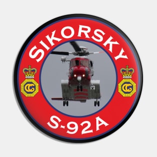 HM Coastguard Sikorsky S-92A Helicopter Head on Pin