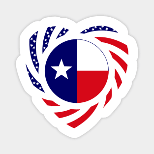 Texan American Murican Patriot Flag Series (Heart) Magnet