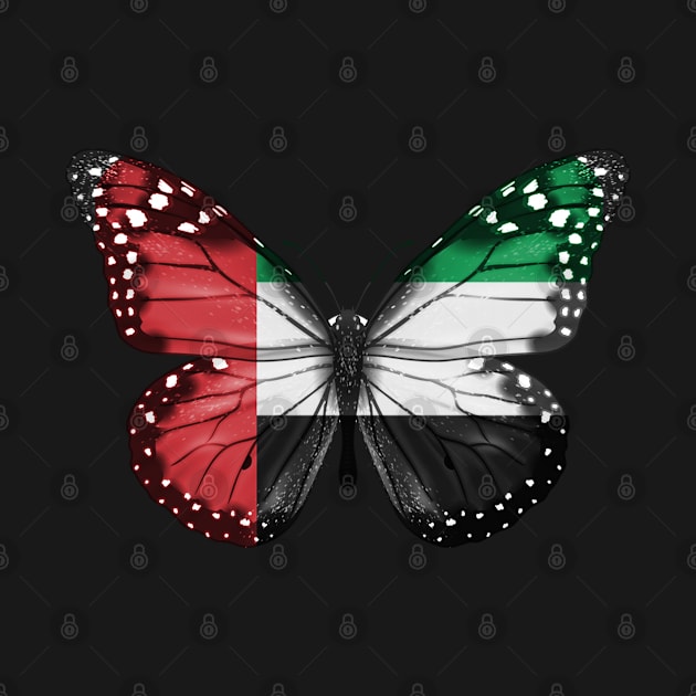 Emirati Flag  Butterfly - Gift for Emirati From United Arab Emirates by Country Flags