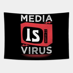 Media Is Virus Tapestry