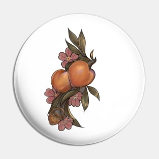 Neo traditional Georgia peach Pin