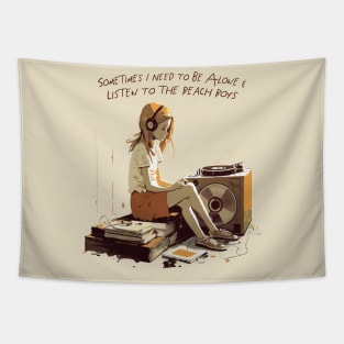 Sail On, Sailor / Retro Aesthetic Fan Design Tapestry