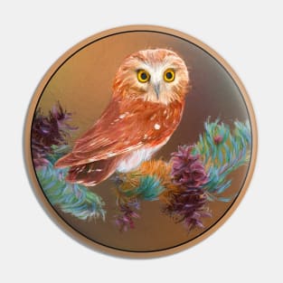 Northern Saw-whet Owl Pin