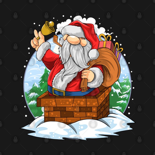 Santa clause enter Home fireplace to give gifts by YousifAzeez