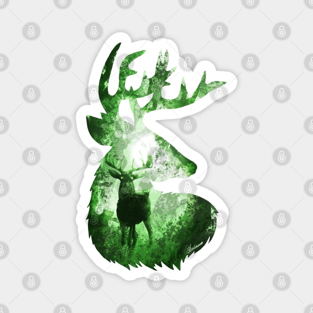 Evergreen Deer Magnet by DVerissimo