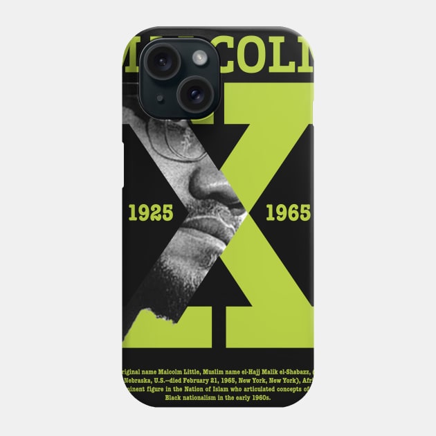 Malcolm X Phone Case by ZUNAIRA