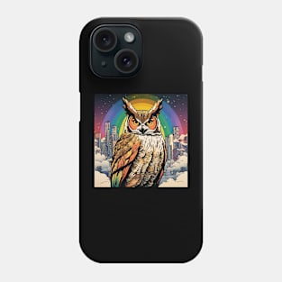 Just a Magical Great Horned Owl in the Sky Phone Case