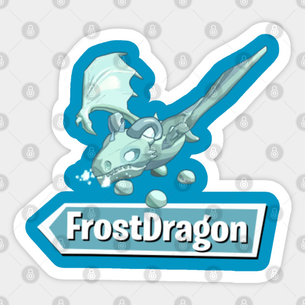 Frost Dragon Art Roblox Sticker Teepublic - roblox frost