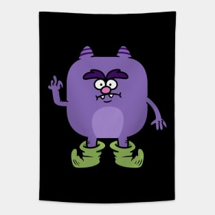 Pissed Off Purple Monster Tapestry