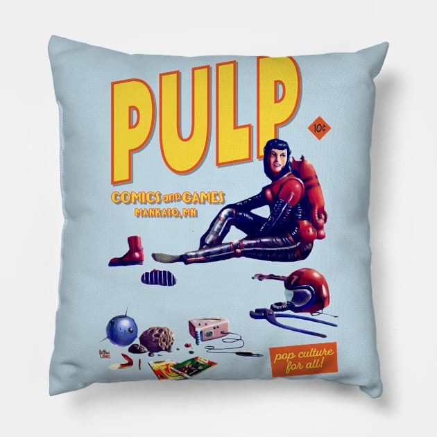 PULP Astro Woman Pillow by PULP Comics and Games