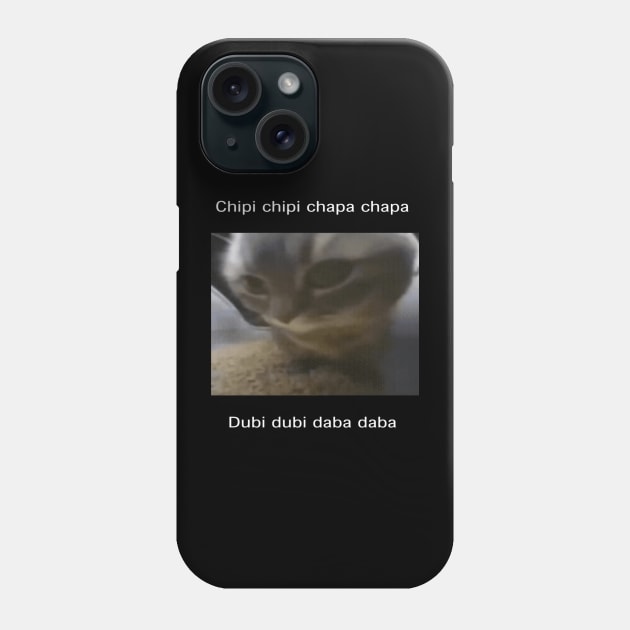 Small Cat meme cute Chipi chipi chapa chapa dubi dubi daba daba Phone Case by GoldenHoopMarket