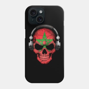 Dark Skull Deejay with Moroccan Flag Phone Case