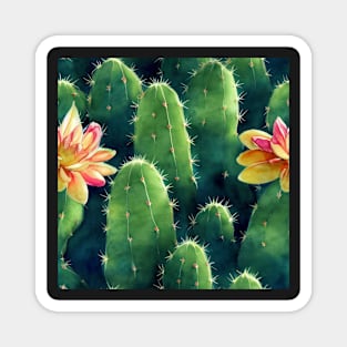 Watercolor cactus plant cactus pattern Magnet