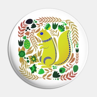 Squirrel Forest Animal Design Pin