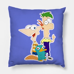 P, F and Perry the Platypus Pillow