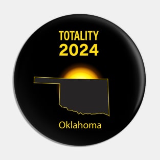 Total Solar Eclipse Oklahoma State 2024 Pin