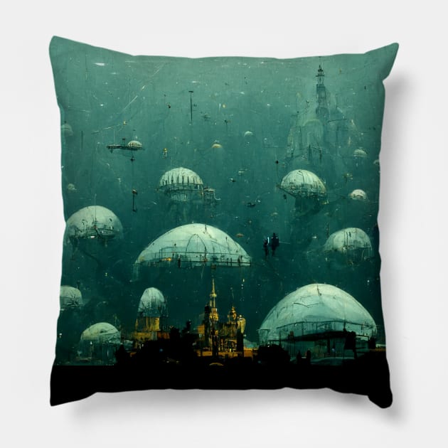 The Mysterious City of Atlantis Pillow by Cakeboard Designs