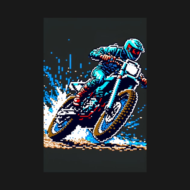 Dirt bike stunt - pixel art style by KoolArtDistrict