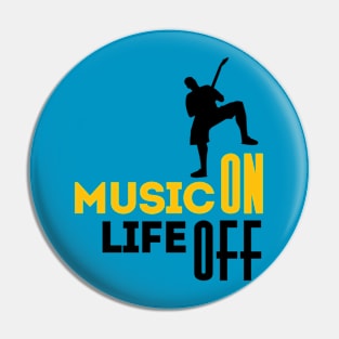 Music On (yellow) Pin