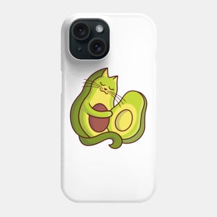 Avocado cat, vegan, Avogato kitty, Avocato kitten, go vegan, vegetarian Phone Case