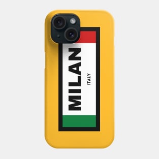 Milan City in Italian Flag Phone Case