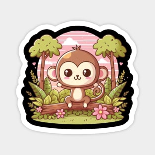 Happy Monkey Magnet