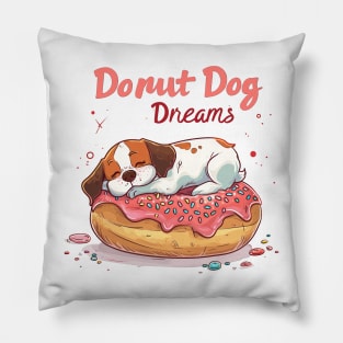 Donut Dog Dreams: Beagle Heaven Pillow