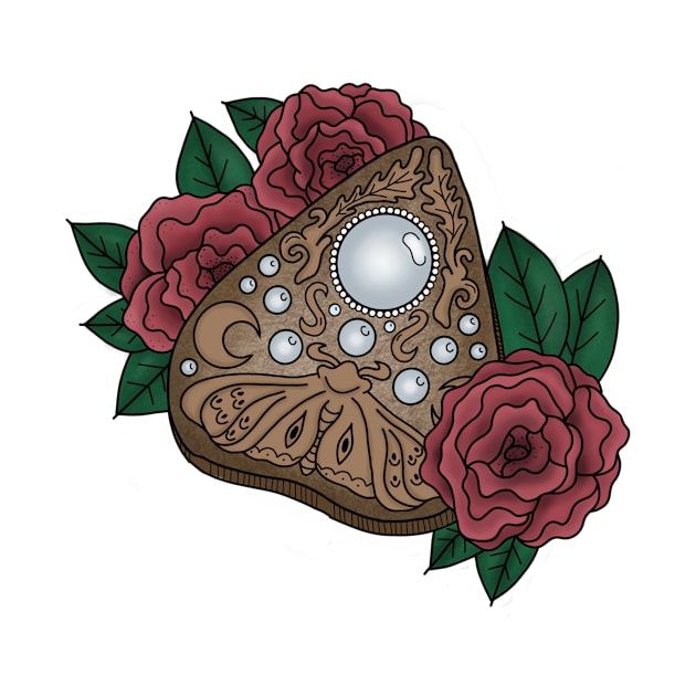 Floral Ouija Planchette by kirrajadex