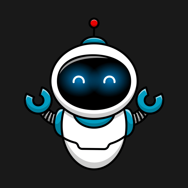 Cute Robot Cartoon Vector Icon Illustration by Catalyst Labs