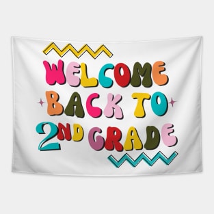 Welcome Back To Second Grade Groovy Teachers & Staff Tapestry