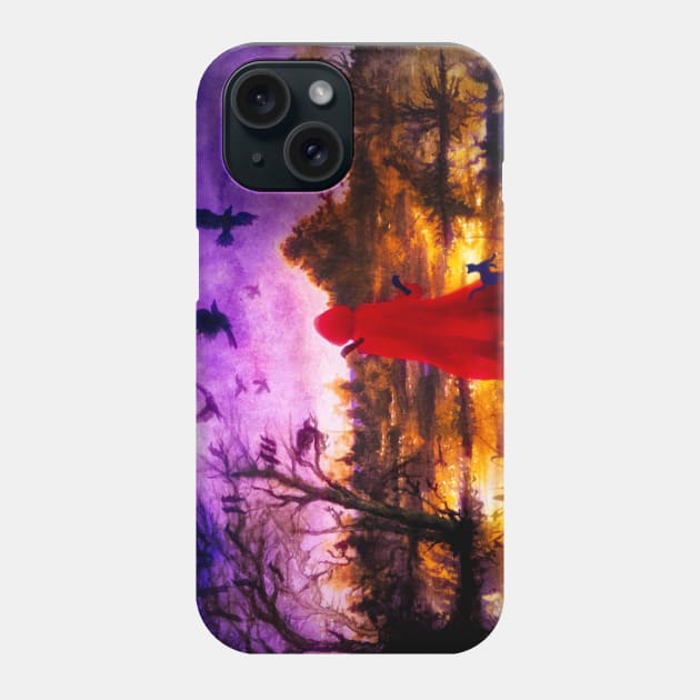 Red witch in the swamp Phone Case by redwitchart