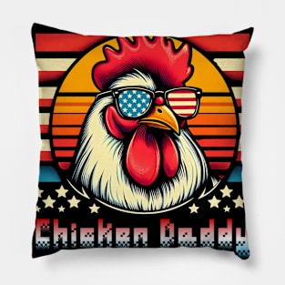Father's day dad daddy chicken Pillow