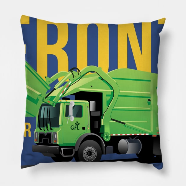 GFL Front Loader Garbage Truck Pillow by GarbageTrucksRule